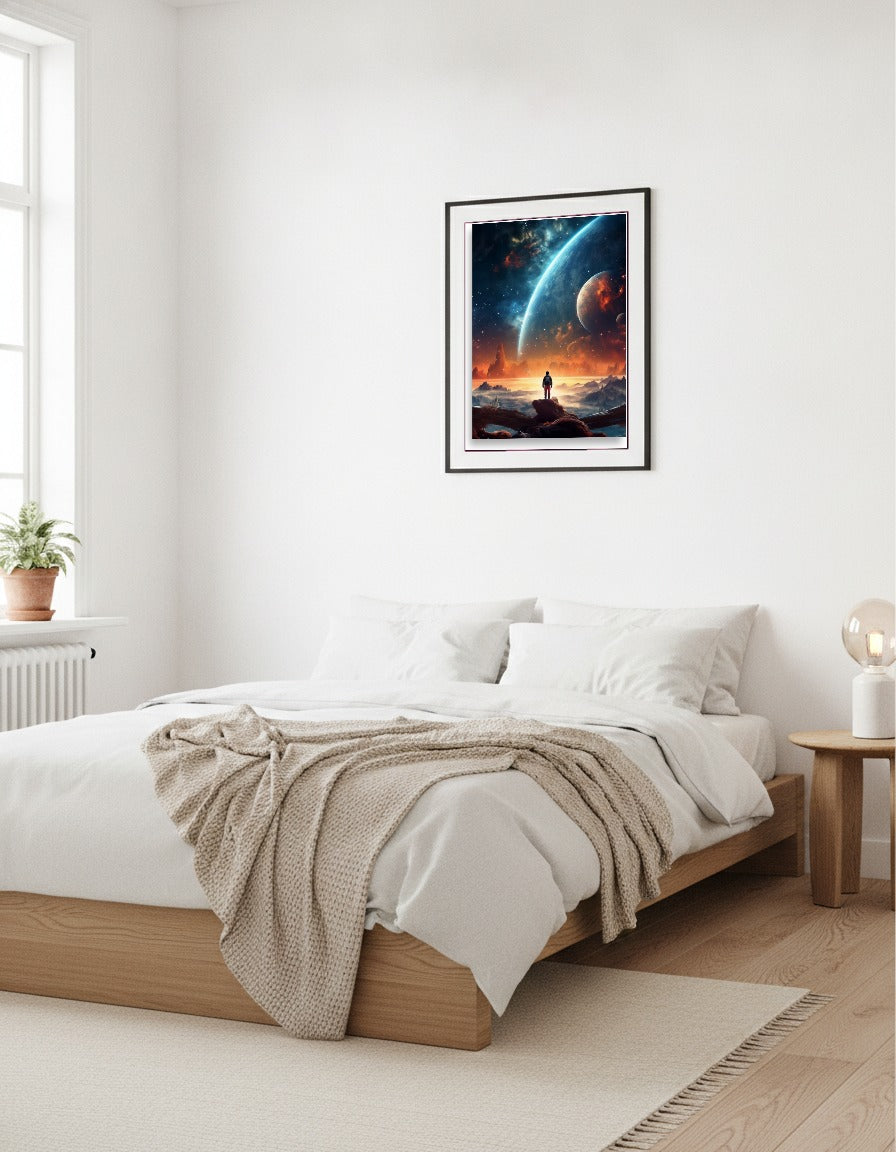 Space view i sovrummet