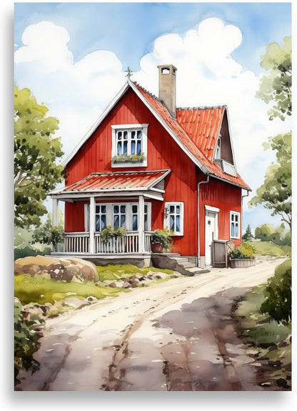 Svensk bondgård – Stugcharm – poster