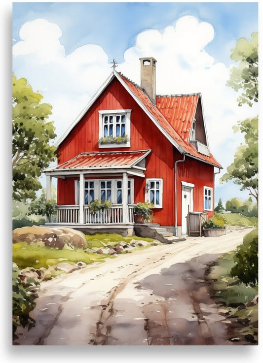 Svensk bondgård – Stugcharm – poster