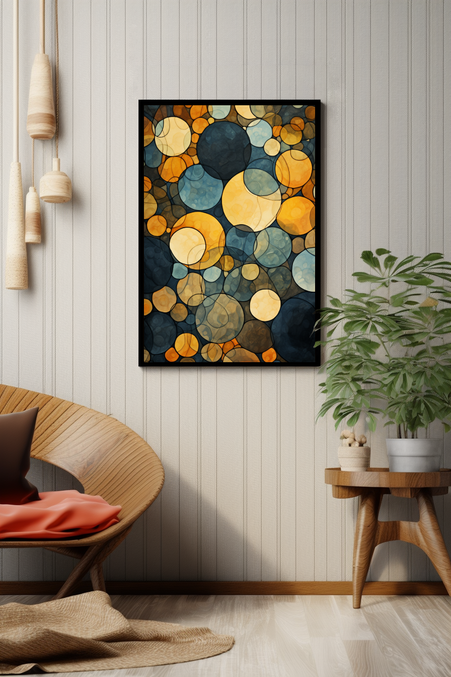 Abstract round shapes poster - Posters - EMELART