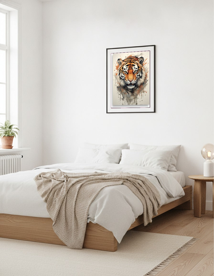 Tiger – Illustrerat rovdjur i sovrummet