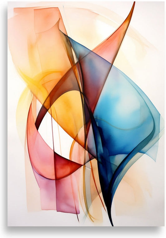 Watercolor strokes – Translucent color shapes