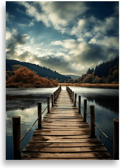 Träbrygga – Högupplöst foto – poster