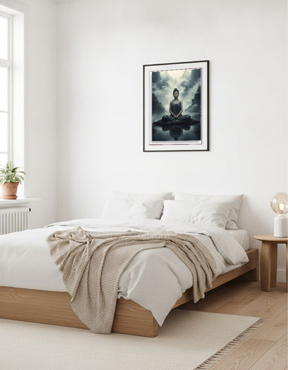 Zen – Mediterande kvinna i vardagsrummet